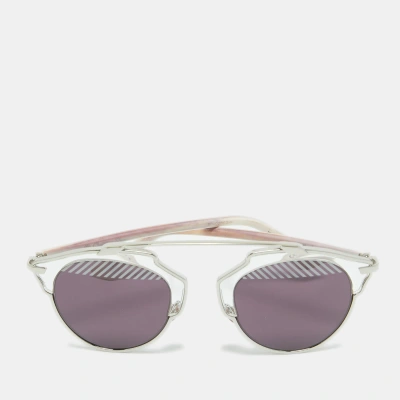 Pre-owned Dior Purple/silver So Real Round Sunglasses