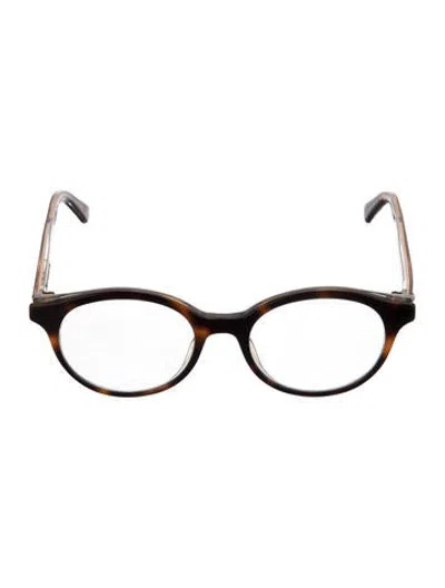 Pre-owned Dior Round Eyeglasses In Brown