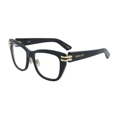 Dior Shiny Black Mini Sunglasses With Blue-light Blocking Lenses In Multi