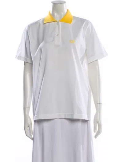 Pre-owned Dior Short Sleeve Polo W/ Tags In White