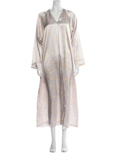 Pre-owned Dior Silk Paisley Print Nightgown In Purple