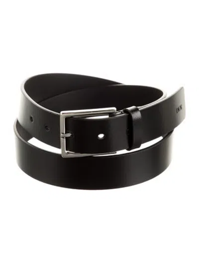 Pre-owned Dior Skinny Leather Waist Belt In Black
