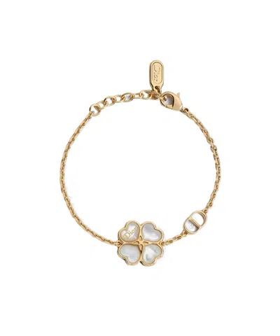 Dior Sparkling Clover Bracelet In Gold