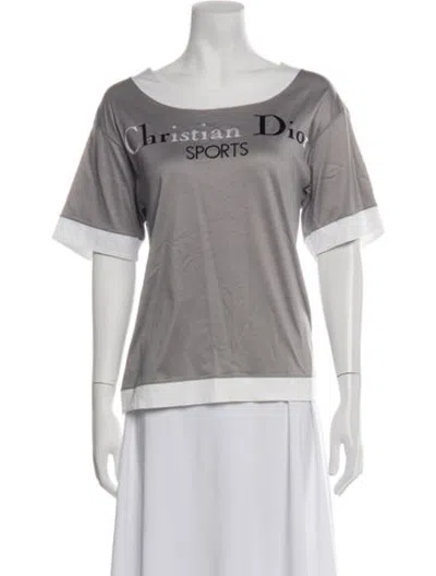 Pre-owned Dior Sports Graphic Print T-shirt In Grey