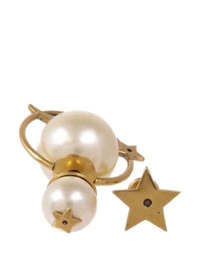 Pre-owned Dior Star Earrings In Gold