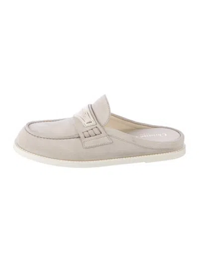 Pre-owned Dior Suede Mules In Neutrals