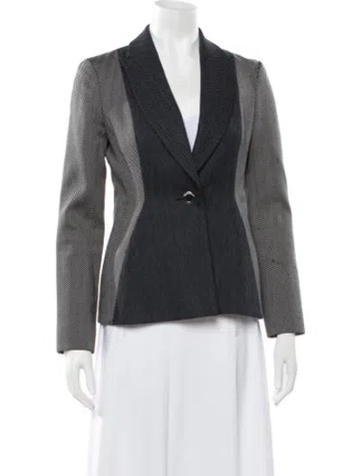 Pre-owned Dior Tweed Pattern Blazer In Grey
