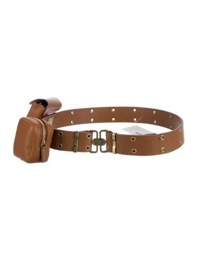 Pre-owned Dior Vintage 2002 Belt Kit In Brown