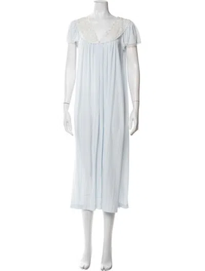 Pre-owned Dior Vintage Lace Pattern Nightgown In Blue