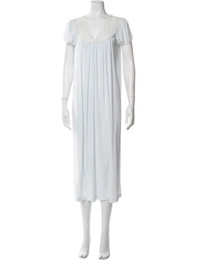 Pre-owned Dior Vintage Lace Pattern Nightgown In Blue