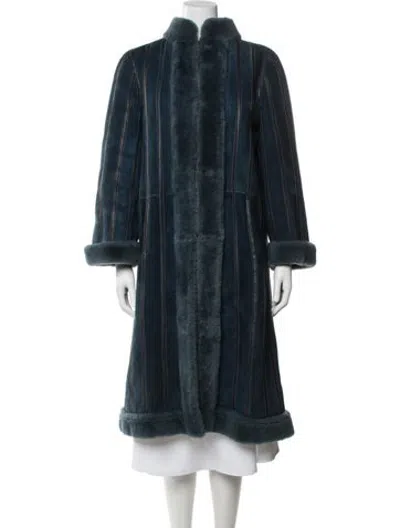 Pre-owned Dior Vintage Late 1970's - Early 1980's Coat In Blue