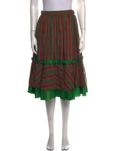 Pre-owned Dior Vintage Midi Length Skirt In Green