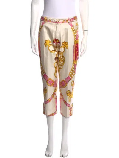 Pre-owned Dior Vintage Straight Leg Pants In Neutrals/pink