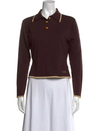 Pre-owned Dior Vintage Wool Polo In Brown
