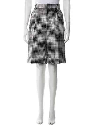Pre-owned Dior Virgin Wool Knee-length Shorts In Black/neutrals