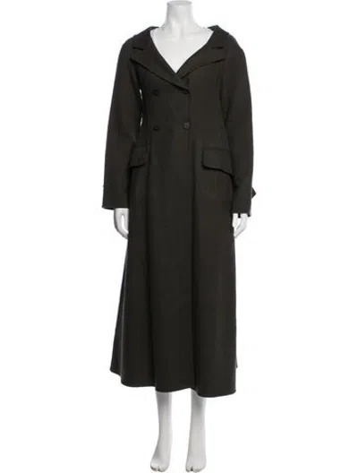 Pre-owned Dior Wool Coat In Green