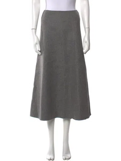 Pre-owned Dior Wool Midi Length Skirt In Grey