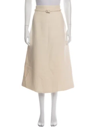 Pre-owned Dior Wool Midi Length Skirt In Neutrals