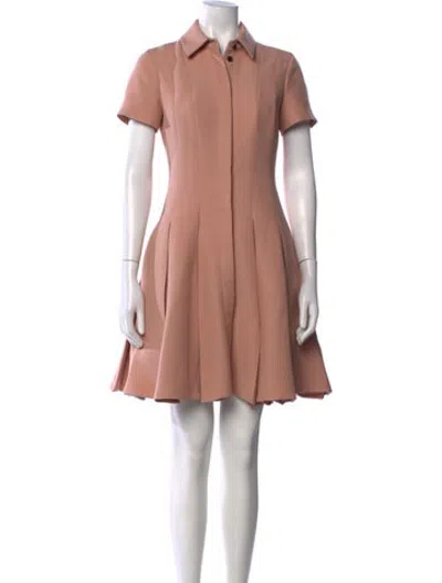 Pre-owned Dior Wool Mini Dress In Neutrals