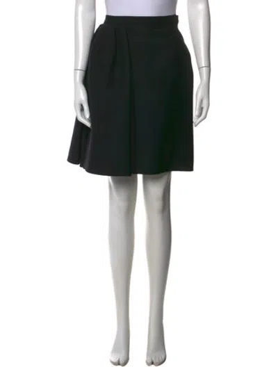 Pre-owned Dior Wool Mini Skirt In Black