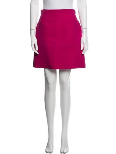 Pre-owned Dior Wool Mini Skirt In Brown/pink