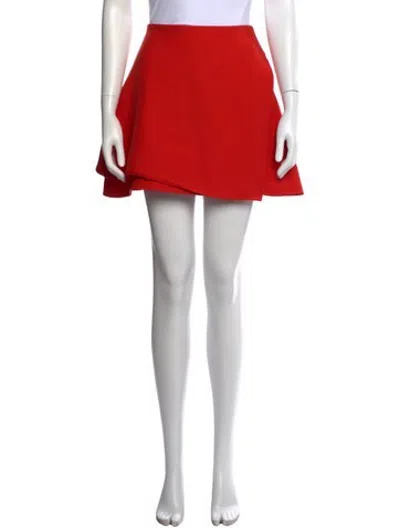 Pre-owned Dior Wool Mini Skirt In Red