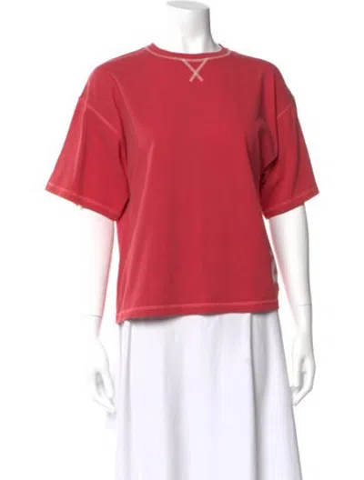 Pre-owned Dior Kids' Woven Embroidered T-shirt In Red
