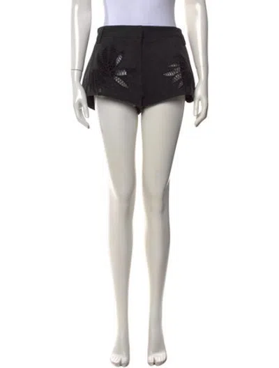 Pre-owned Diotima Lace Pattern Mini Shorts W/ Tags In Black