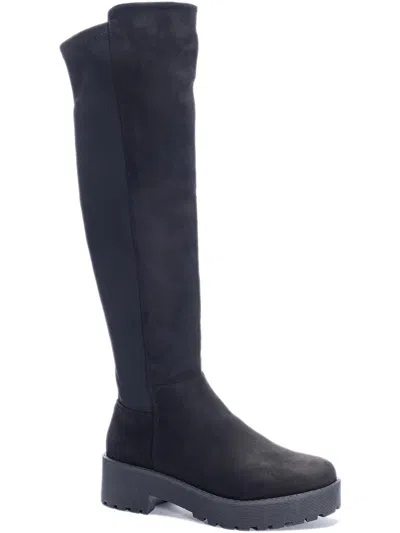 Dirty Laundry Mabellinewc Womens Faux Suede Knee-high Boots In Black