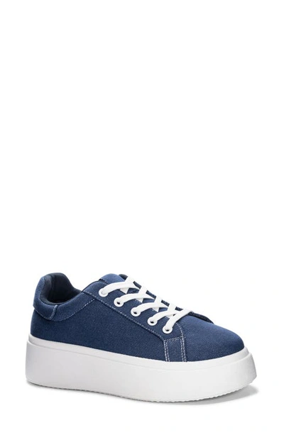 Dirty Laundry Record Platform Sneaker In Blue