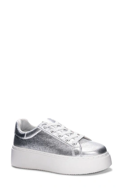 Dirty Laundry Record Platform Sneaker In Silver