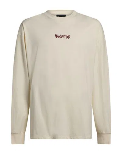Disclaimer Man T-shirt Cream Size M Cotton In Brown
