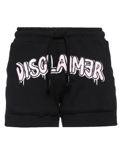 Disclaimer Woman Shorts & Bermuda Shorts Black Size S Cotton