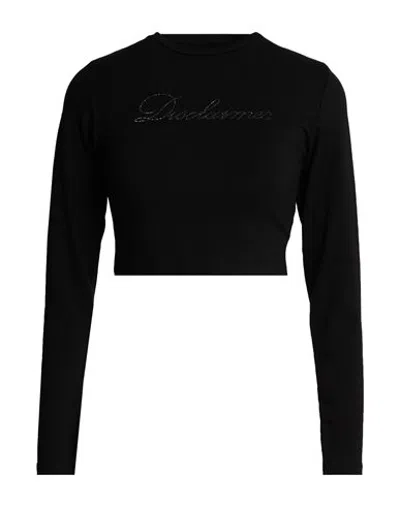 Disclaimer Woman T-shirt Black Size Xs Cotton, Elastane