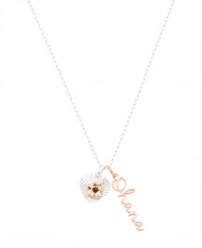 Disney Lilo And Stitch "ohana" Pendant Necklace In Silver