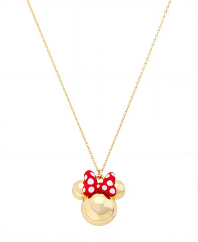 Disney Minnie Mouse Pendant Necklace In Gold