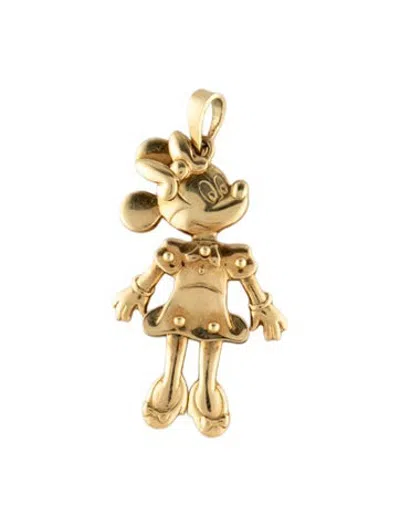 Pre-owned Disney Store 18k Minnie Mouse Pendant, 1.25" In Multicolor