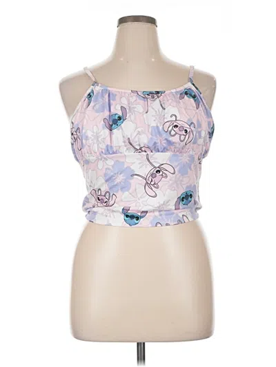 Pre-owned Disney Tank Top Pink Halter Neckline Tops