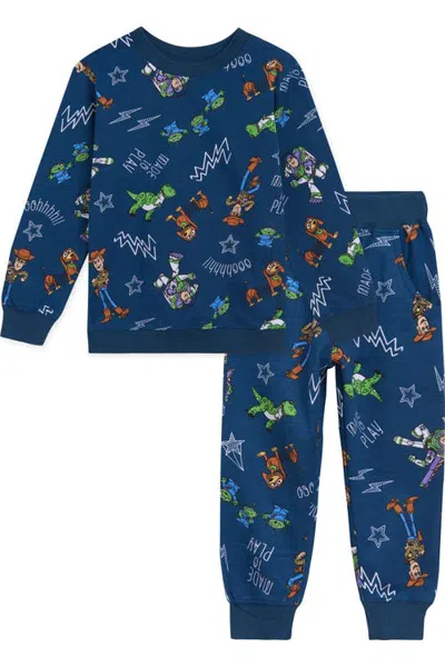 Disney Kids'  Toy Story 2-piece Sweatshirt And Joggers Set In Blue