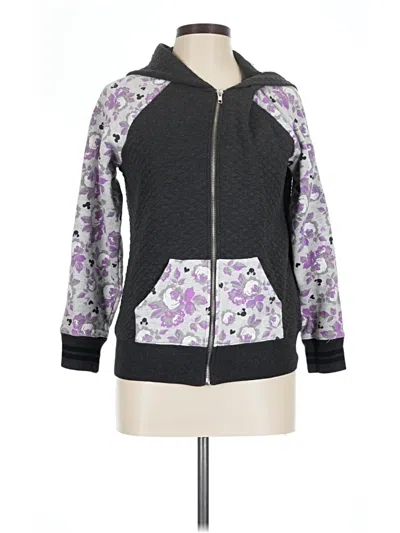 Pre-owned Disney Zip Up Hoodie In Purple