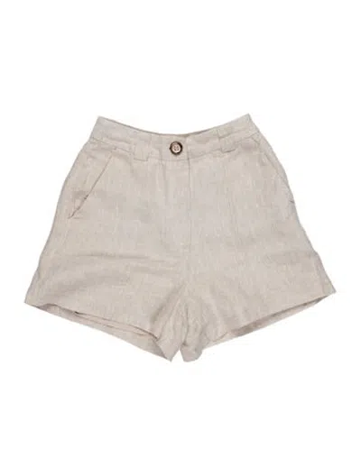 Pre-owned Dissh Linen Mini Shorts In Grey