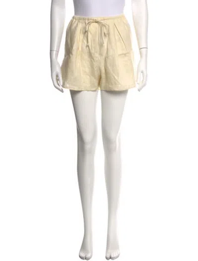 Pre-owned Dissh Linen Mini Shorts W/ Tags In White