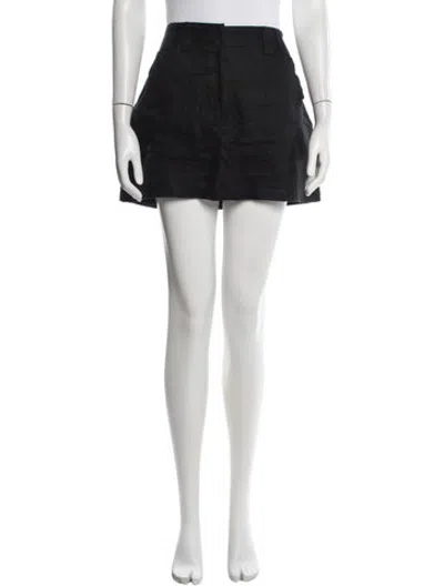 Pre-owned Dissh Linen Mini Skirt In Black