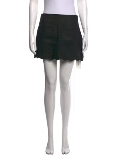 Pre-owned Dissh Linen Mini Skirt In Black
