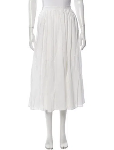 Pre-owned Dissh Midi Length Skirt In White