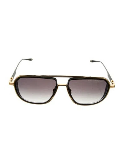Pre-owned Dita Aviator Gradient Sunglasses W/ Tags In Black/gold