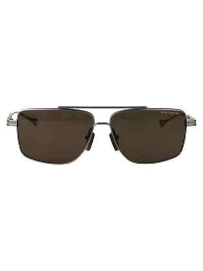 Dita Eyewear Brushed Antique Metal Sunglasses