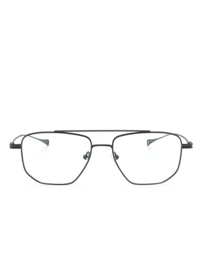 Dita Eyewear Matte-effect Aviator-frame Glasses In Black