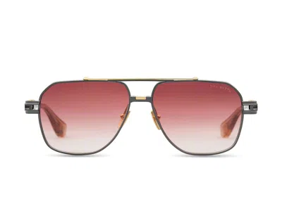 Dita Kudru Bold Double-bridge Geometric Sunglasses In Pink
