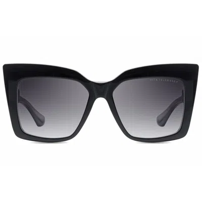 Dita Telemaker Oversized Gradient Square Sunglasses In Grey